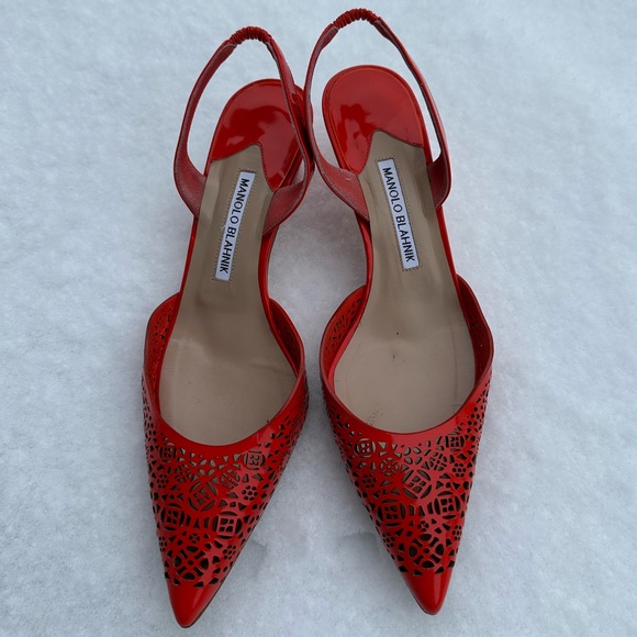 Manolo Blahnik | Shoes | Manolo Blahnik Slingback Kitten Heels | Poshmark